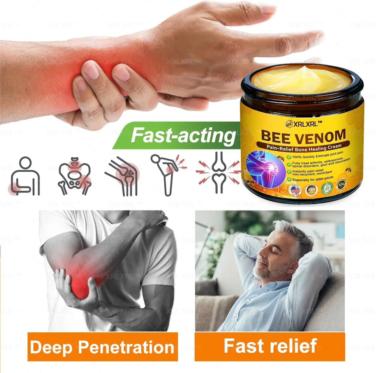 XRLXRL™ Bee Venom Pain-Relief Bone Healing Cream